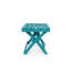 Table d'appoint d'extérieur pliante en PEHD entièrement recyclé toutes saisons Seaview, bleu hawaïen-1215497650