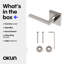  Quadra Single Dummy Door Lever Modern Concealed Design Non-Turning for (Closet, Pantry or Hallway) – Sleek Minimalist Style in Brushed Nickel-114645782