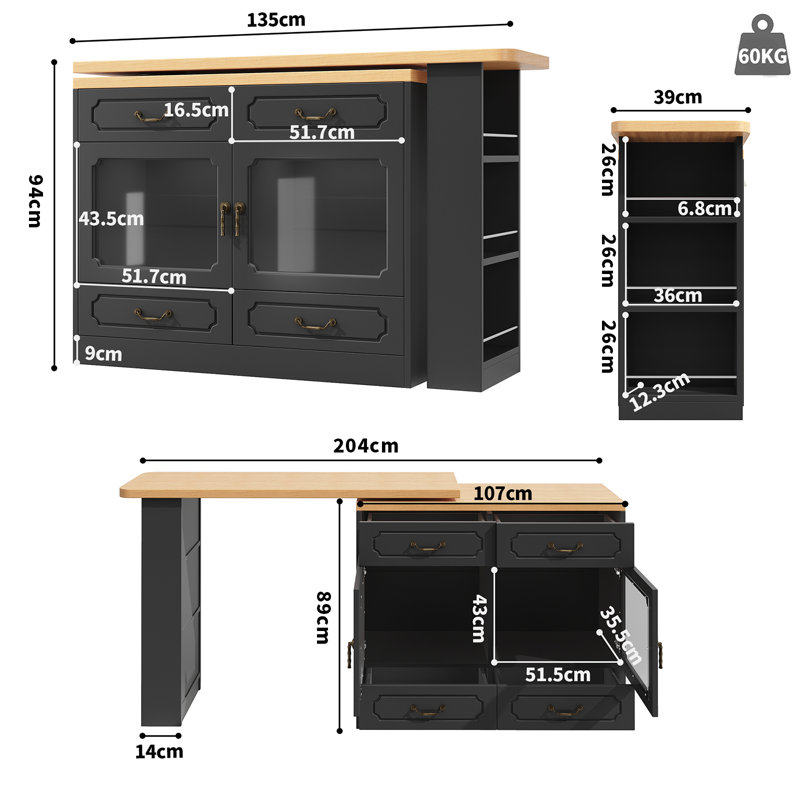 Wood Kitchen Island
