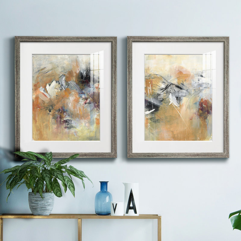 «Frozen Spring I», ensemble de 2 reproductions d'art sur toile encadrées