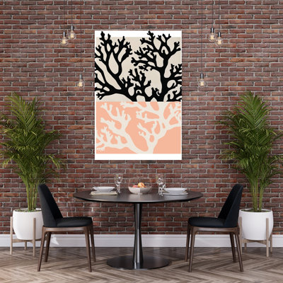 Coral Silhouettes Abstract Modern Organic Nature Ocean Wall Art Print