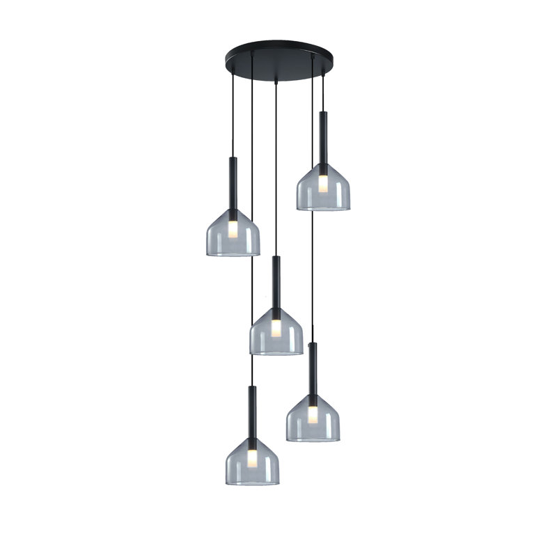 Lustre à 5 lumières Kali - noir