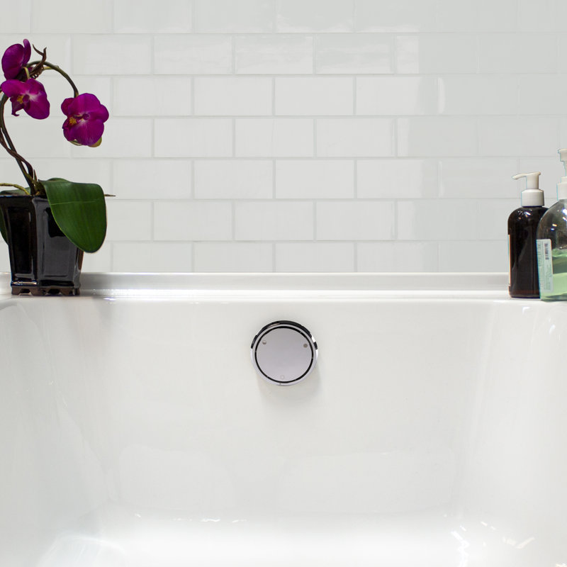 17 ga. Tip-Toe Bathtub Leg Drain Assembly with Patented Deep Soak Overflow, Polished Chrome