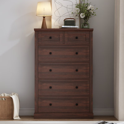 Eurlit Farmhouse 6 Drawer 31.4" W Dresser For Bedroom, Living Room