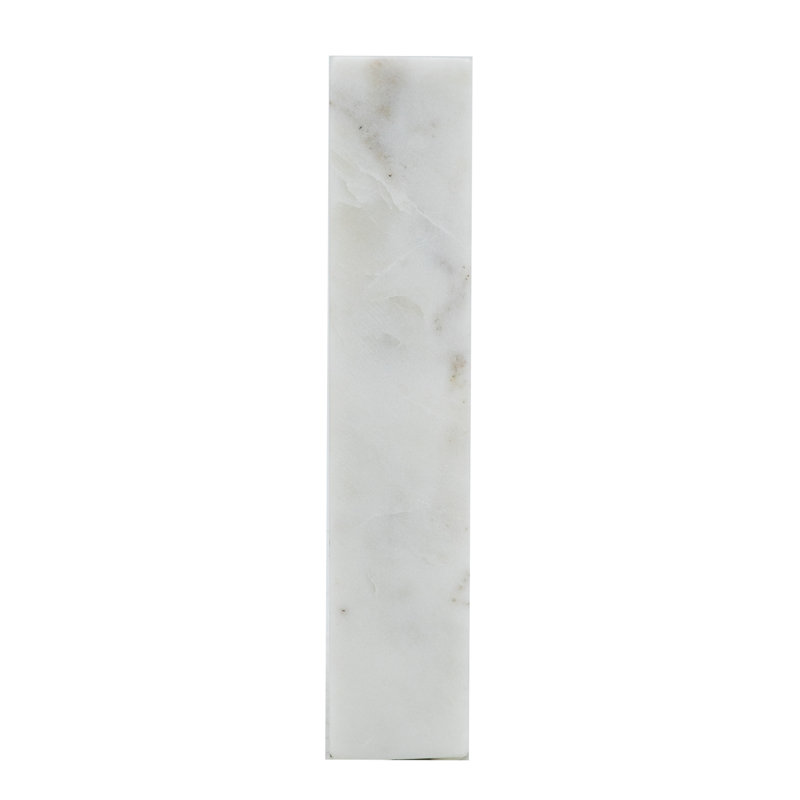 Sculpture en marbre romaine en forme de «C» - 10 x 2 x 5 po - Blanc