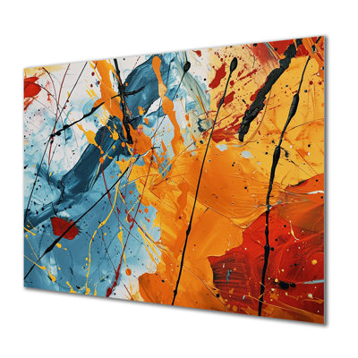 Splash, peinture colorée rétro, grunge, art mural abstrait, salon