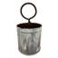 Petit porte-stylo industriel en fer antique avec vase