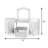 75" W Glam Vanity Set, Luminous White-472067004