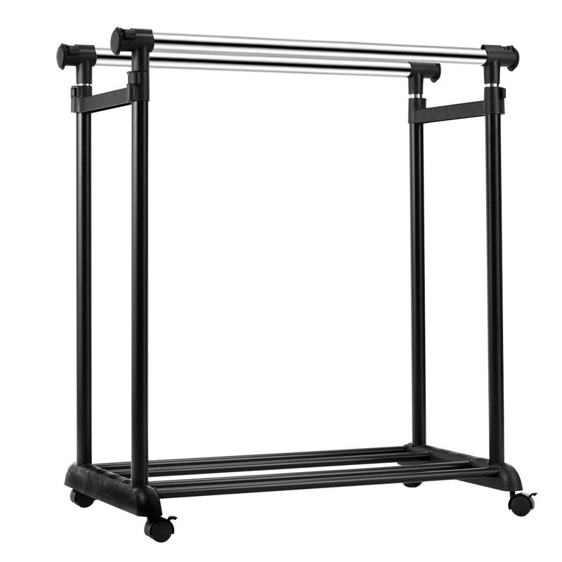 Lohan Metal Adjustable Rolling Clothing Rack