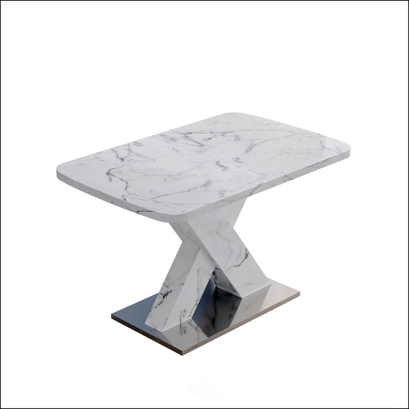 Table de salle à manger moderne, Blanc