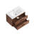 30-Inch Wall Mounted Bathroom Vanity Set with Ceramic Sink and Soft-Close Doors, Reddish Brown