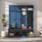 Farmhouse Hall Tree With 4 Hidden Hanging Hooks, 8 Doors, Seating Bench And Shoe Cabinet-453320513