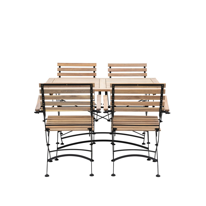 Yarger 4 - Person Patio Dining Set with Rectangular Table