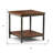 22" Brown Metal Square End Table