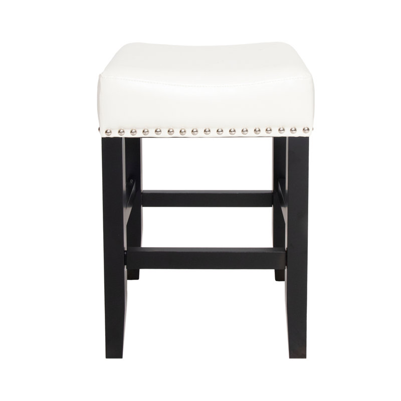 Backless Leather Counter Stool (Set of 2)