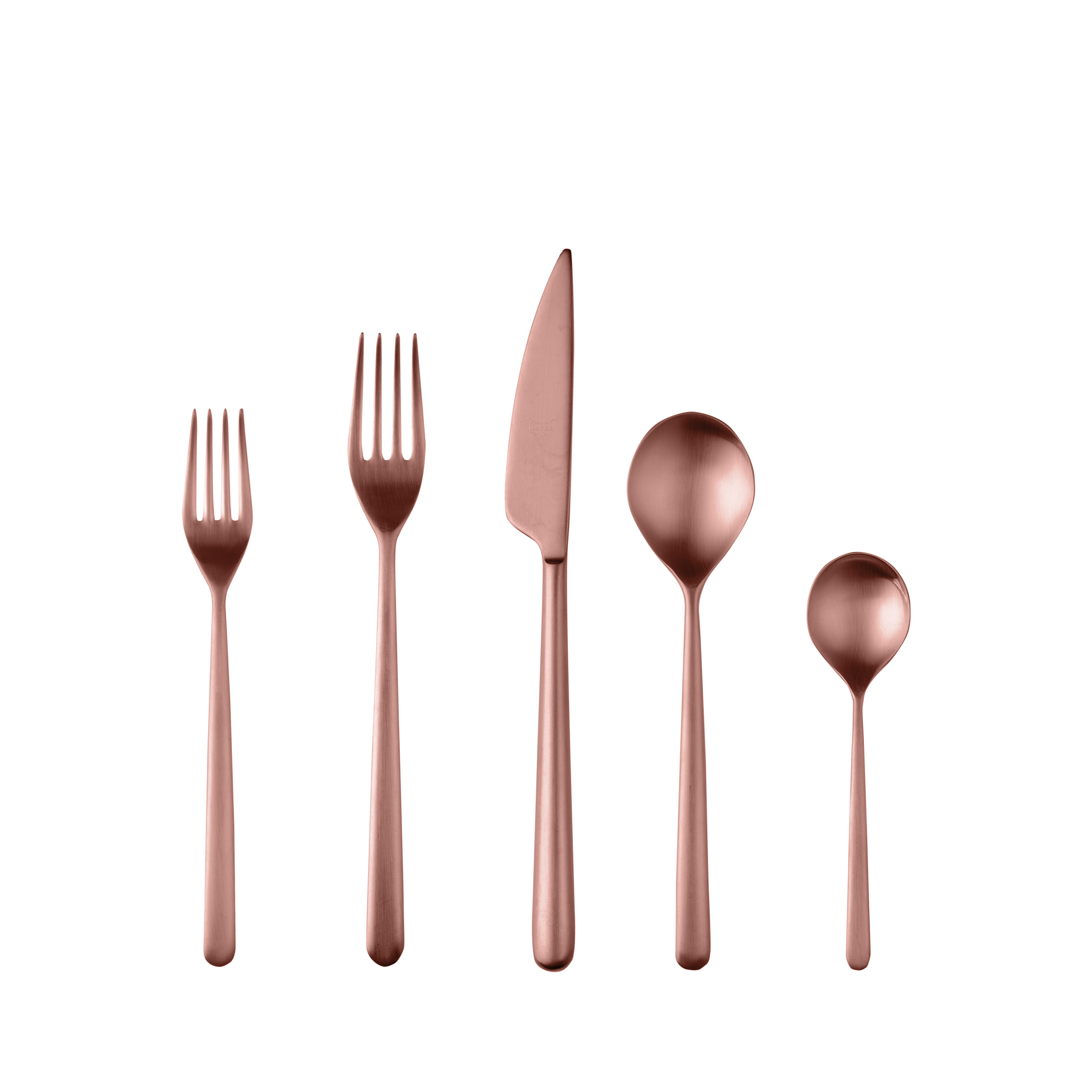 Modern Flatware, Mepra Linea Shiny Copper