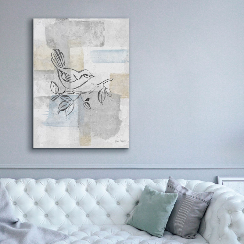 «Washy Abstract Canvas A» par Jean Plout, art mural sur toile, H 54 po x l 40 po x P 1,5 po