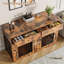 Meuble de caisse double robuste pour 2 petits / moyens chiens - Table de bout intérieure avec 2 tiroirs - Maison pour animaux multifonctionnelle et meuble télé - Couleur rétro-130168993