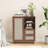 Rattan Buffet Cabinet With Adjustable Shelf, Sideboard With Drawers For Living Room, Kitchen, Entryway-1897976622