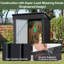 5x3 ft Metal Garden Shed, 150x88x185 cm Galvanised Steel Storage Shed with Base & Sloping Roof, Lock-128728895