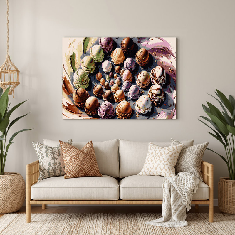 Art mural noir Desserts Gelato, H 24 po x l 36 po