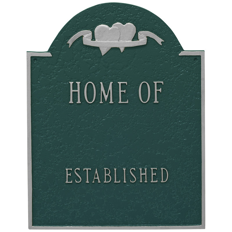 Plaque de signalisation, Vert forêt / argent, Oui