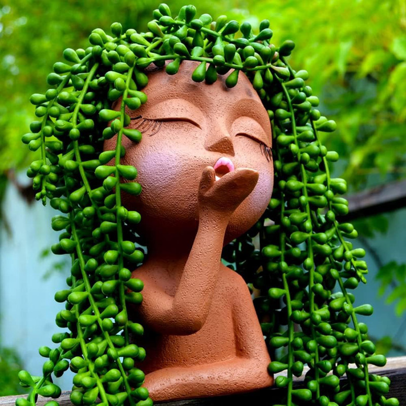 Face Planter Head Flower Pot