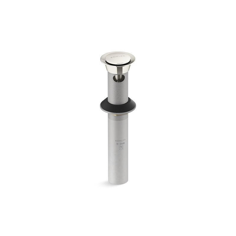 Clicker Drain With Overflow, Vibrant Polished Nickel