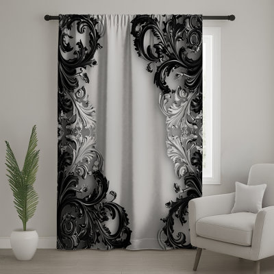 Baroque Window Curtains, Design Sheer & Blockout Curtains - 1 Panel
