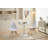 Seren Pair Of 32" High White PP Integrated Chairs and 28.7”High White Table Set