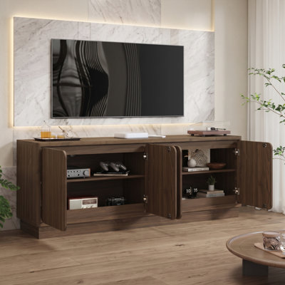 Meuble télé moderne avec trous pour câbles