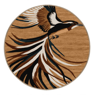  Tapis lavable d'oiseaux mouchetés au paradis africain