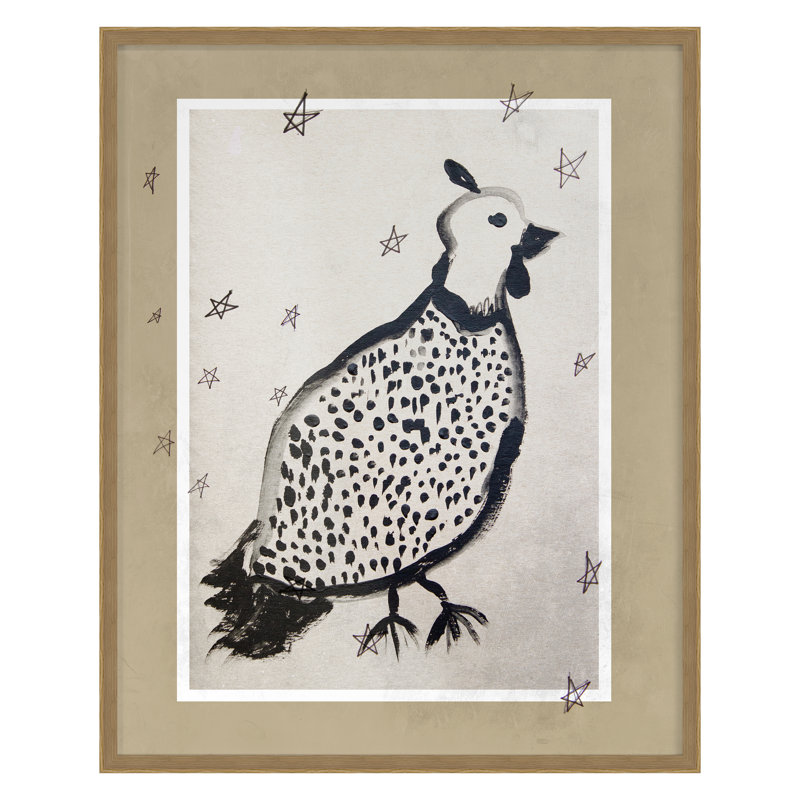 Little Pheasant Print by Bainbridge, Hope, Oak Single Picture Framed