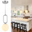 Luminaire suspendu moderne en verre blanc laiteux minimaliste moderne pour salle à manger avec îlot de cuisine (paquet de 3)
