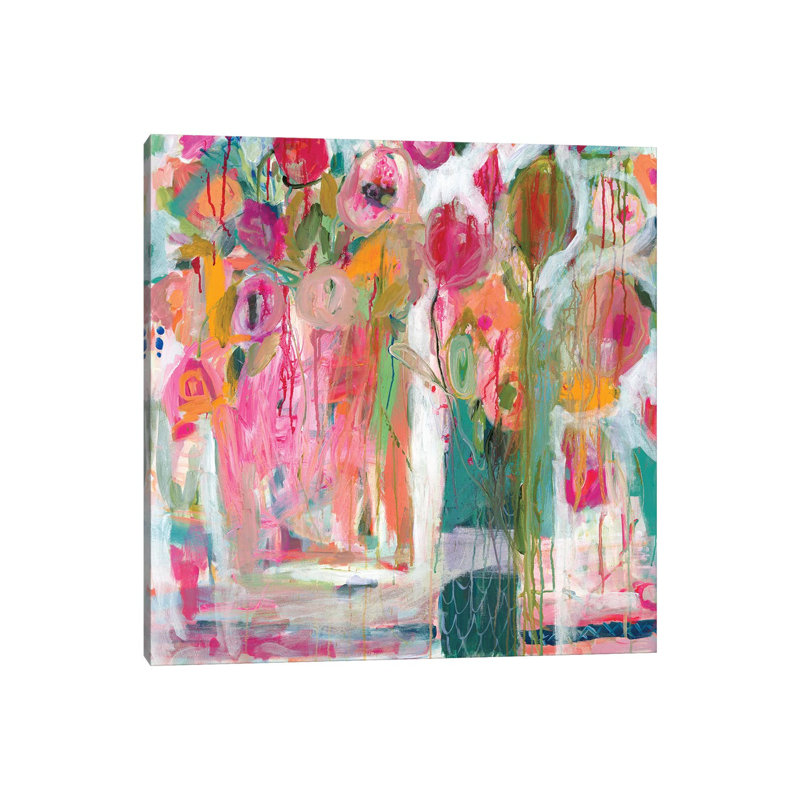 Pink Melody I by Carrie Schmitt - Wrapped Canvas Painting, 45.72 cm H x 45.72 cm W x 1.91 cm D