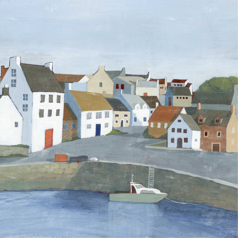 Vieille ville côtière II, H 20 po x l 20 po