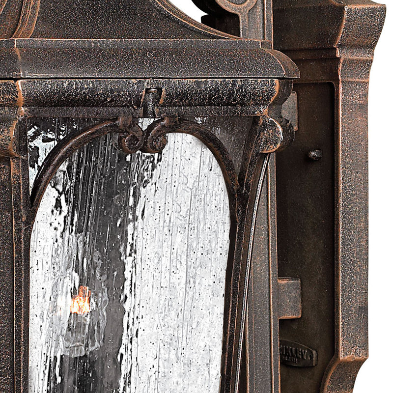 Trafalgar 3-Light Outdoor Wall Lantern, Museum Black, Incandescent, No