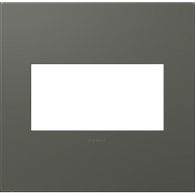 Plaque murale Legrand Adorne Square 2 bandes AWP2GMO4 gris mousse