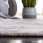 Tapis gris en laine / viscose touffeté à la main Layshia-1278779647