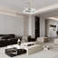 Ventilateur de plafond en nickel de 20 pouces avec télécommande, lumière à intensité variable et moteur CC réversible Whisper-Quiet