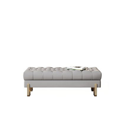 Banc rembourré en cuir