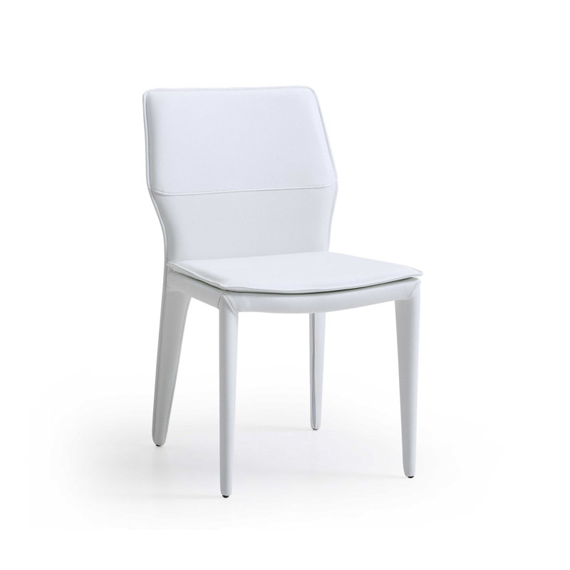 Jahmar 17'' H Upholstered Side Chair, White, 1