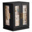 Boîte à bijoux rotative 360 ° avec 5 tiroirs - armoire noire et intérieur en velours rose