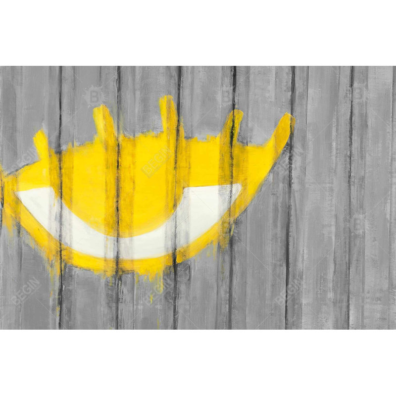 " Yellow Eye Graffiti On A Container "