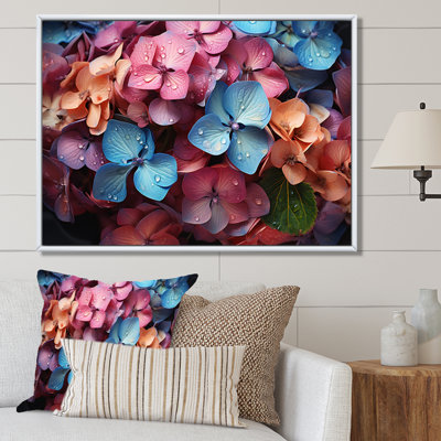 " Pink Blue Hydrangea Collage Of Natures "