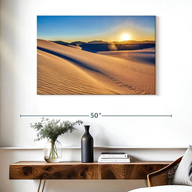 Sable blanc d'Alvord, coucher de soleil, H 26 po x l 39 po