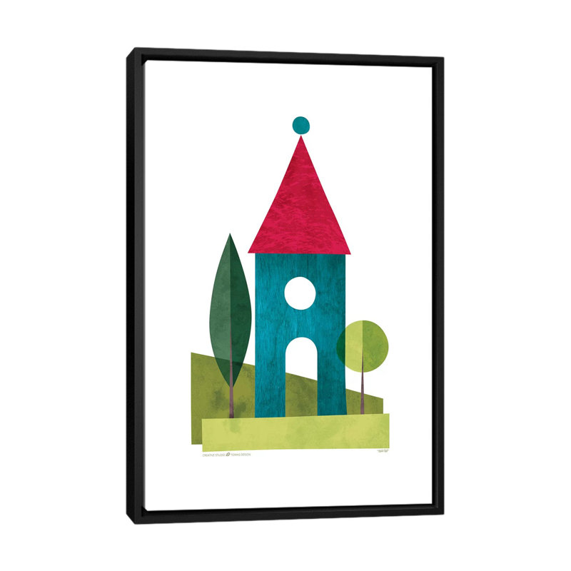 «House», impression sur toile, H 26 po x l 18 po x P 1,5 po, Toile encadrée noire, Pas de tapis
