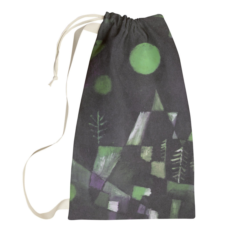 Sac à linge lune Maly, Grand (H 76,5 po x l 29,5 po x P 1,5 po), Vert