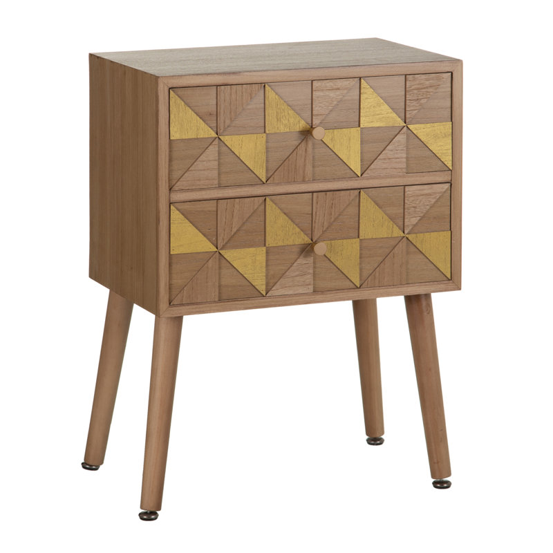 Krause 45cm W Solid Wood Bedside Table