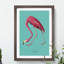 Flamingo in Teal by John Audubon - Picture Frame Graphic Art Print on MDF-62801684-62801681